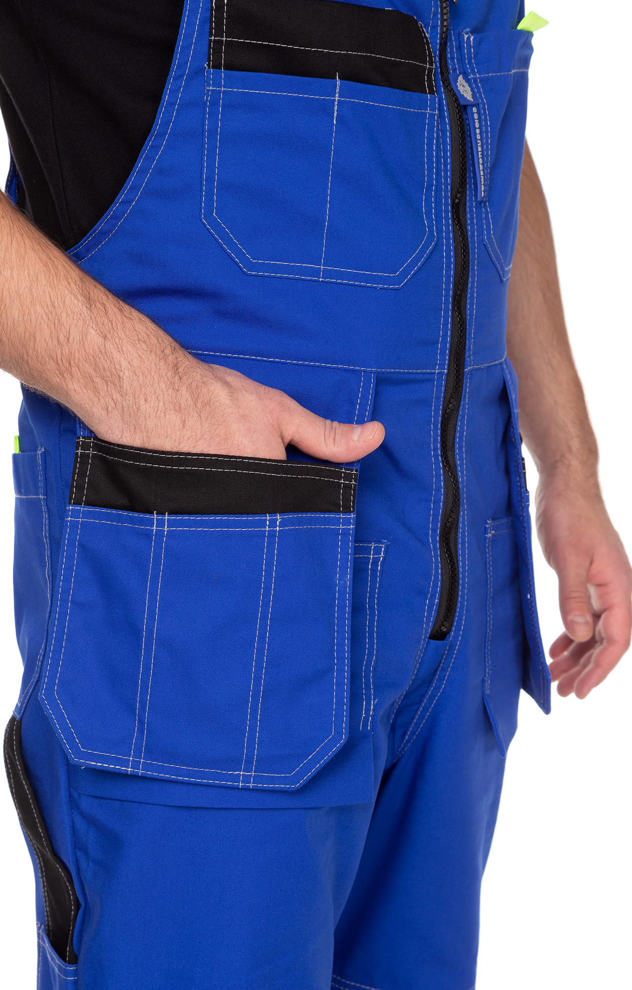 5039605 Костюм "Профессионал-2" василек-черный-лимон  Летняя спецодежда  размер 52-54/158-164  - Вид №17