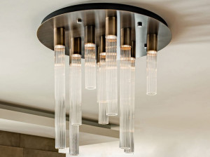 Стеклянный потолочный светильник