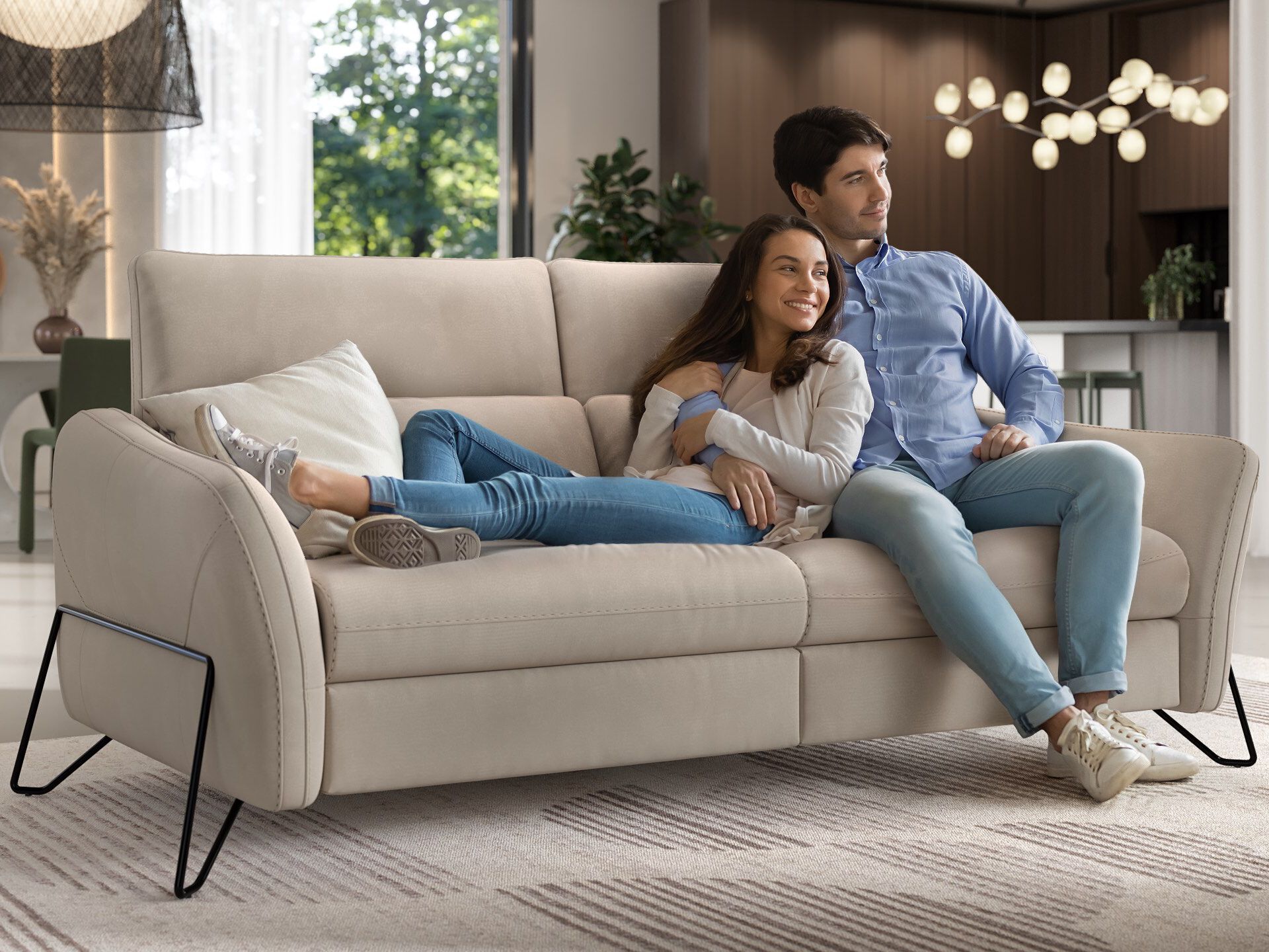 3-местный тканевый диван Sofanella Linares ARCH-00062748