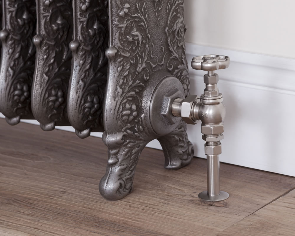 HAN016 Впускной ручной клапан радиатора Daisy Wheel 15 мм (сатинированный никель) Сarronheating  - Вид №2