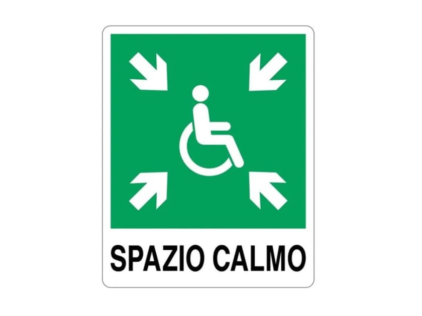 Знаки для определения местоположения спокойного пространства Spazio Calmo CARTELLO "SPAZIO CALMO" ARCH-00119403