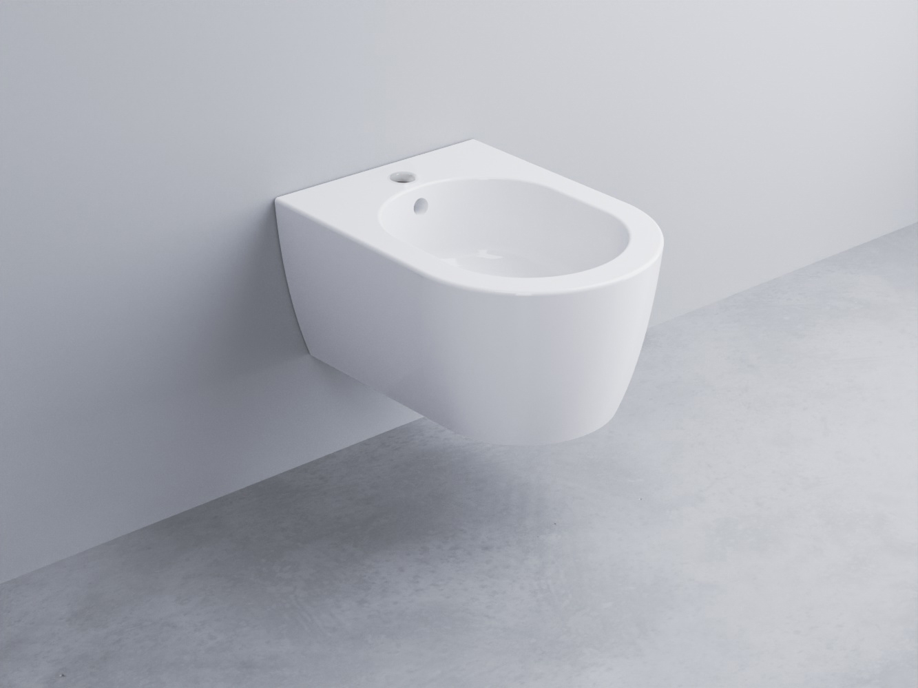 SMBSR-BL Биде подвесное с одним отверстием под смеситель, в комплекте с крепежами Mini 48 cielo Smile Ceramica Cielo