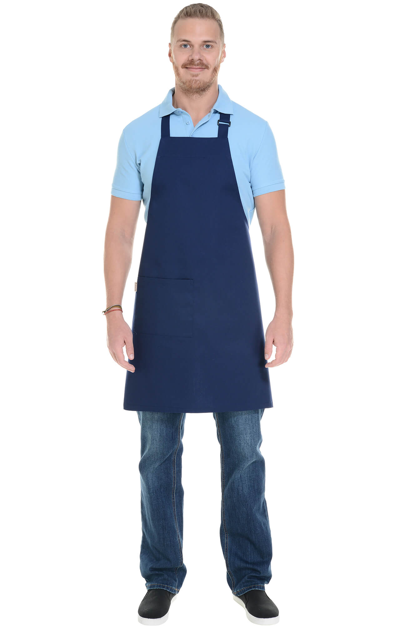 60122 Фартук с нагрудником dark blue (темно-синий) HORECA  Одежда для официантов  размер  - Вид №7