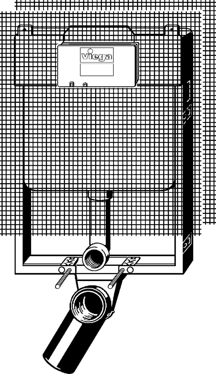 Системная техника  Viega Mono  Блоки скрытого монтажа для унитазов  Спереди VIEGA 686 208 Модель 8309.145 Santreyd  - Вид №1