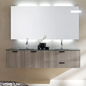 Комбинация ванной комнаты FLY121 в отделке Z06 Cenere / Tranché Argilla MILLDUE FLY