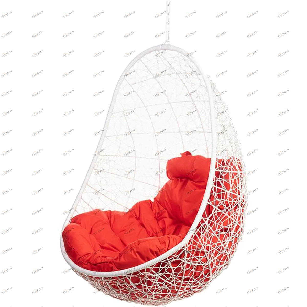 Кресло подвесное белое с красной подушкой Easy White BS BIGARDEN  00-3974109 Белый 