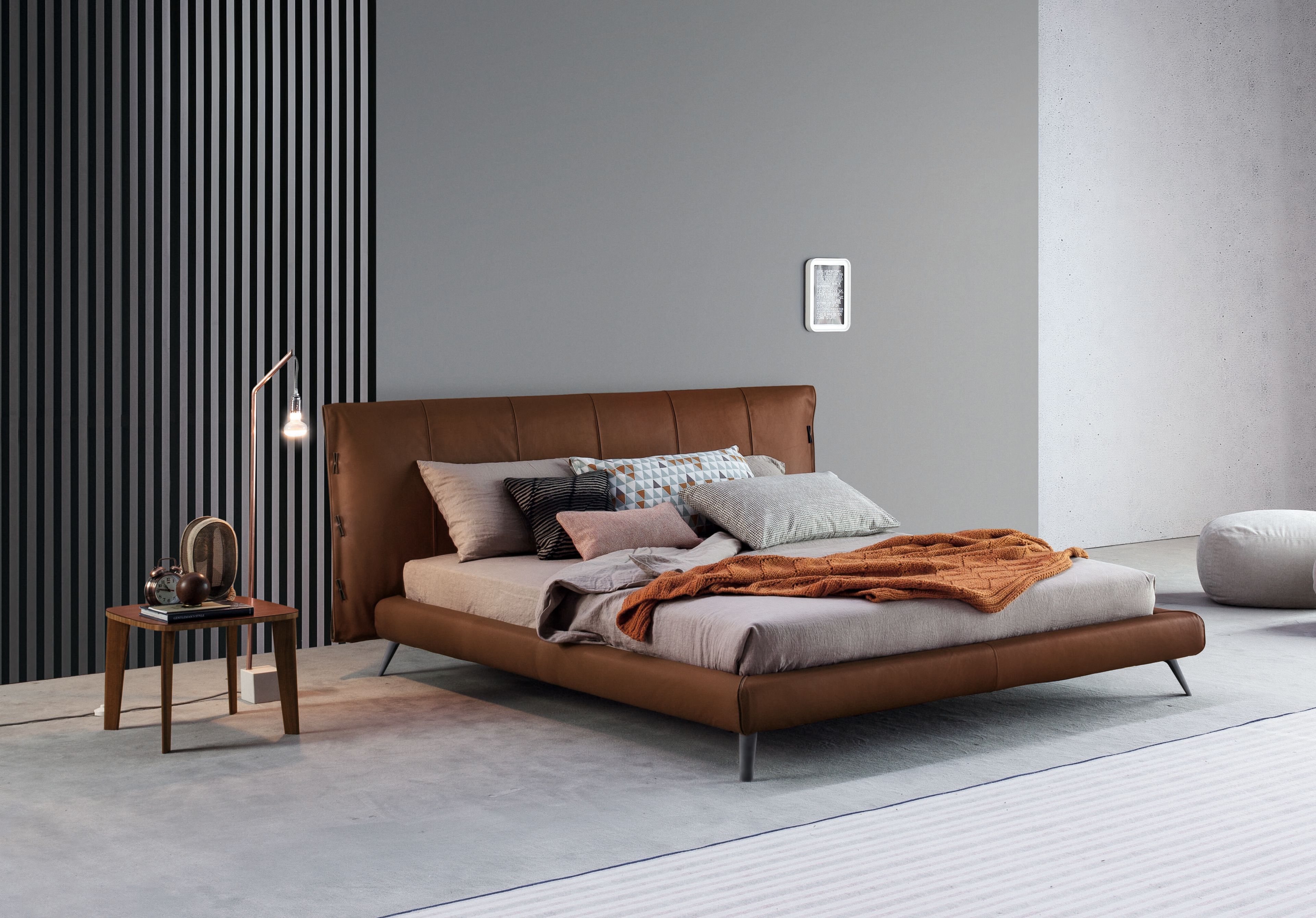 Двуспальная кровать из ткани с мягким изголовьем BONALDO Cuff ARCH-00119975 - Вид №10