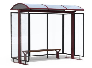 Стальной и стеклянный навес