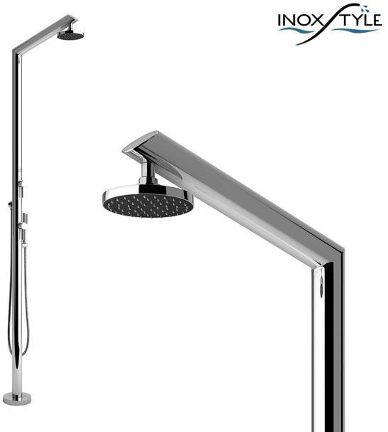 Inoxstyle Открытый душ из нержавеющей стали с ручным душем Tecno 01014 mmt - Вид №1
