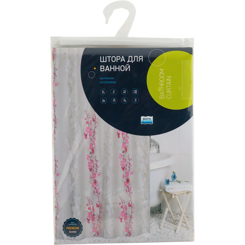 Штора для ванной комнаты «Blossom» 180х200 см цвет белый BATH PLUS Без серии STLM-2183968 - Вид №5