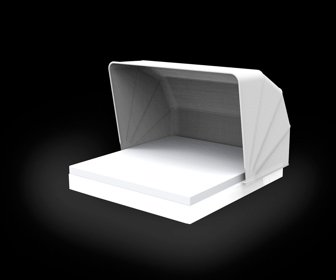 088404 Кровать cо складным навесом LED Vondom Vela