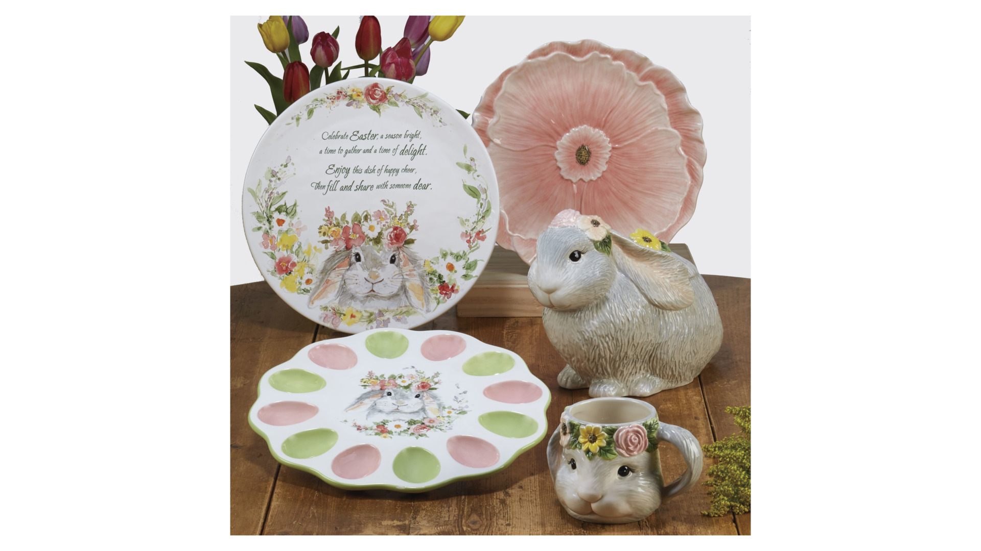 10671439 Certified International Блюдо 3D Certified Int. Милый Кролик 30см, керамика, розовый Керамика  - Вид №1