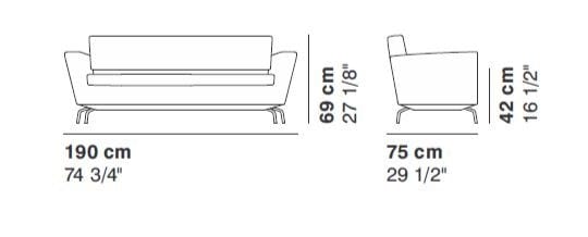 2-местный тканевый диван La Cividina Serie_50 ARCH-00041678 - Вид №2