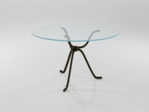 Barel Круглый стол из кованого железа и хрусталя