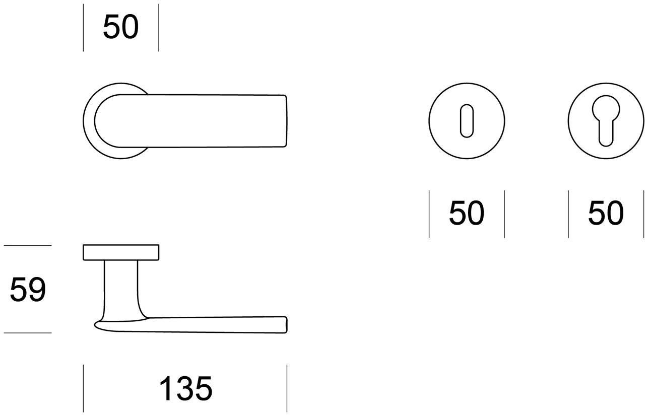 Ento Ручка из латуни на розетке Reflex 6155 - Вид №3