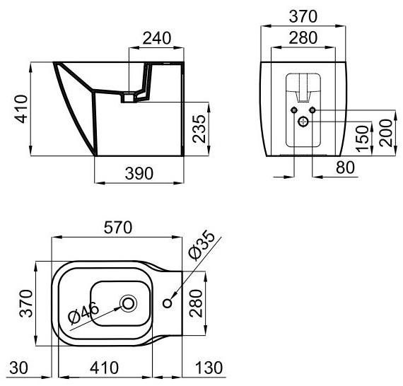 100099984 Биде напольное Essence-c Noken - Вид №5
