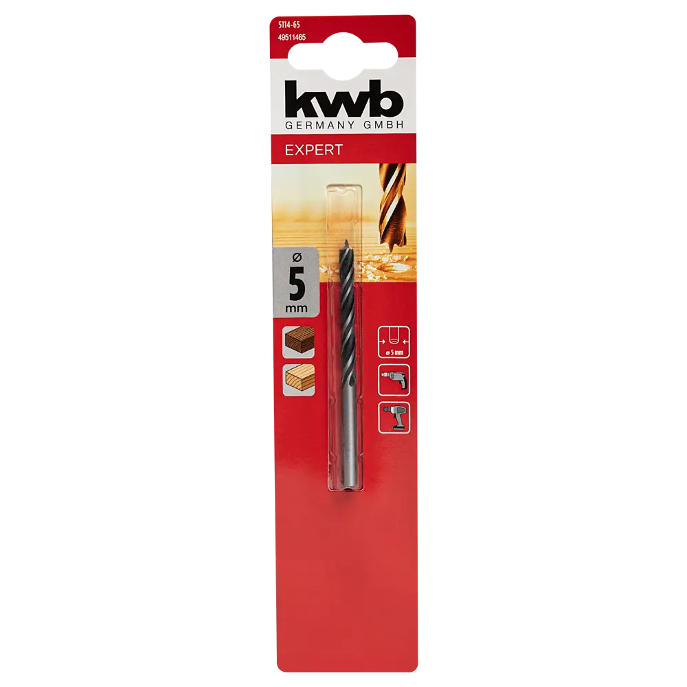 Сверло спиральное по дереву KWB 5114-65 5x86 мм 89445599 STLM-2074709  - Вид №3