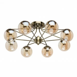 Люстра потолочная коричневая 8 ламп De Markt City Оливия 306013608 DE MARKT ДИЗАЙНЕРСКИЕ, ОЛИВИЯ 00-3833611 Бронза;коричневый