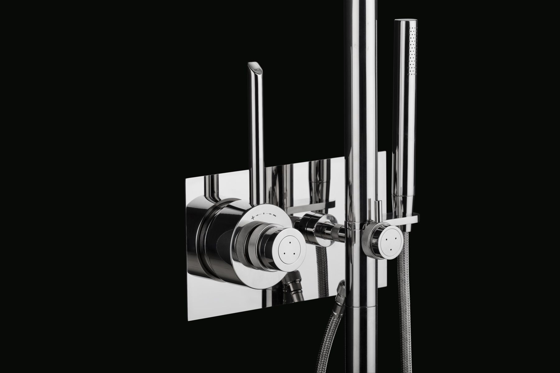 Термостатическая душевая колонка из нержавеющей стали с ручным душем MGS ARCH-00036075 - Вид №1