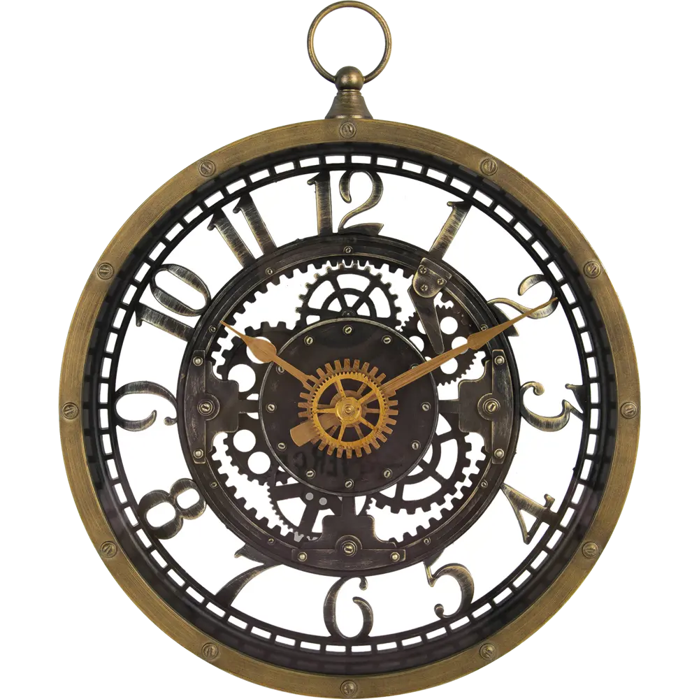 Часы настенные Atmosphera Meca круглые пластик цвет коричнево-черный ø27 см PERMANENT STLM-2061085