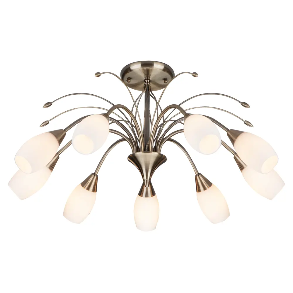 Люстра Eurosvet Ginevra 22080/9, 9 ламп, 29 м², цвет бронза STLM-2176386 - Вид №1