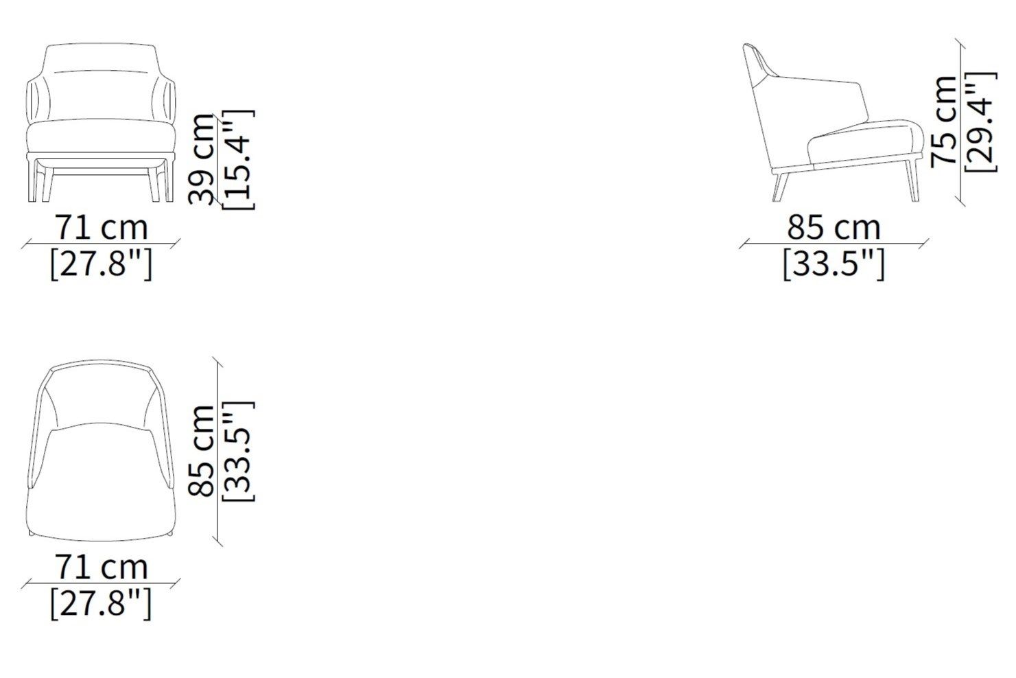 Кожаное кресло с подлокотниками Frigerio Аманда ARCH-00030255 - Вид №7