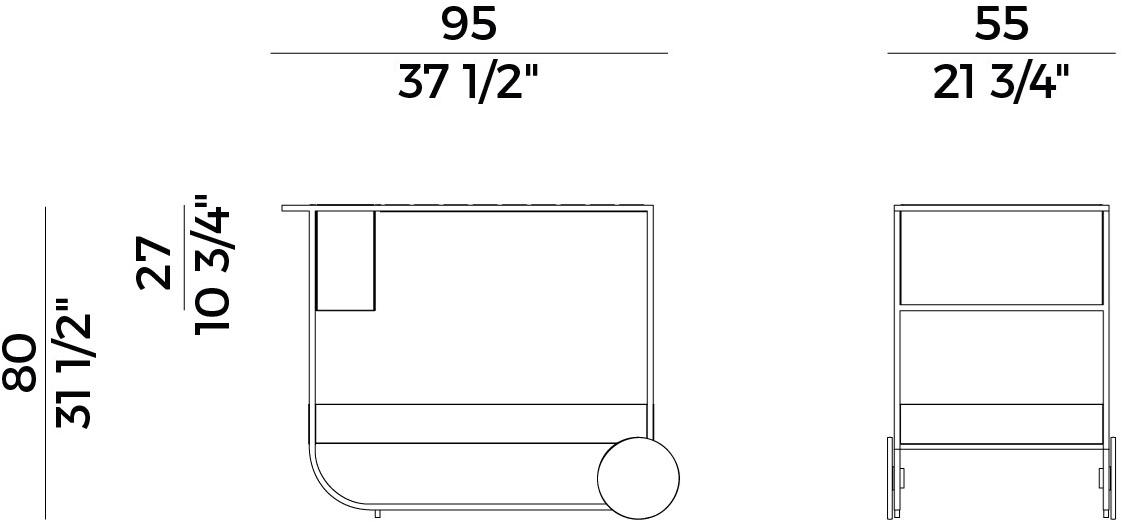 Potocco Металлическая садовая тележка Butler 892 - Вид №5