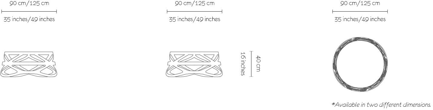 MORADA Круглый журнальный столик из нержавеющей стали Crown Crown ct - Вид №4