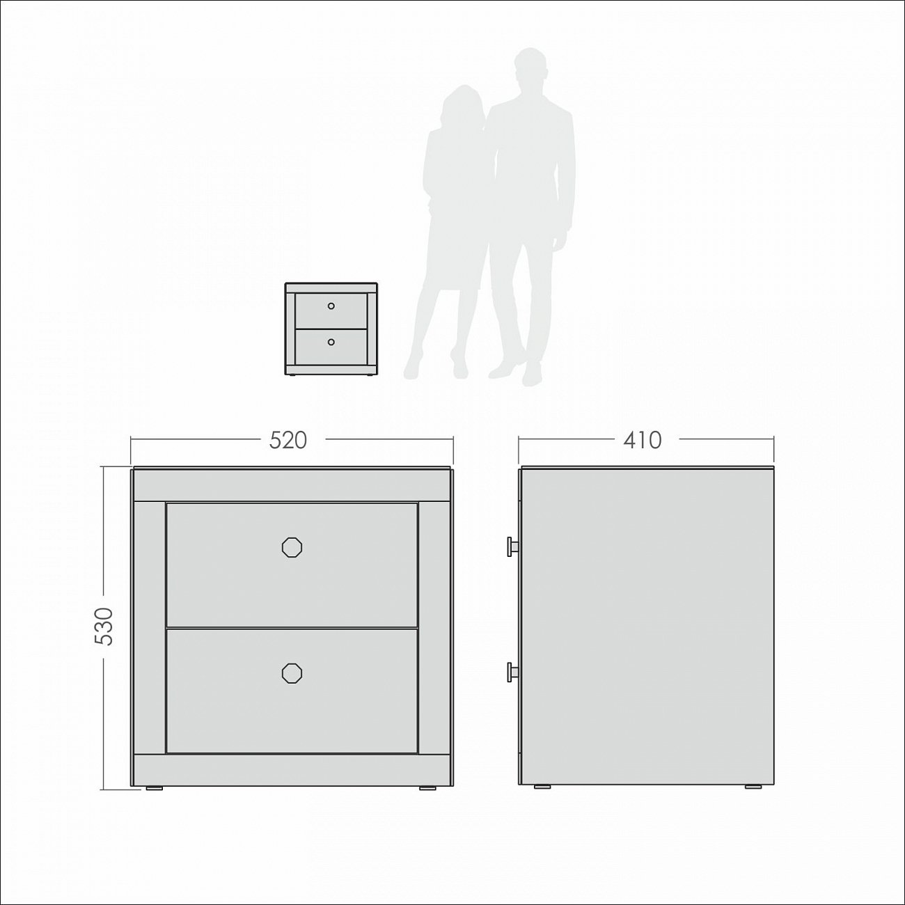 Тумбочка прикроватная зеркальная золото "Самили" GRAUM  304062 Желтый;зеркальный  - Вид №1