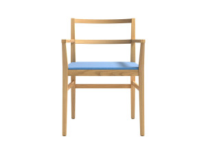 Деревянный мягкий стул с подлокотниками