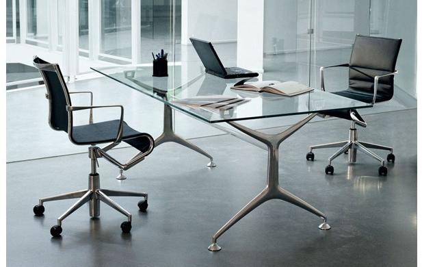 Alias Прямоугольный стол из алюминия и стекла Frametable sun-id-1428874 - Вид №2