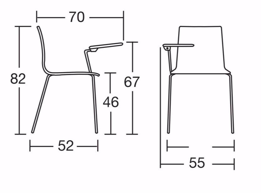 SCAB DESIGN Стул для конференций с откидной крышкой Alice sun-id-1397222 - Вид №2