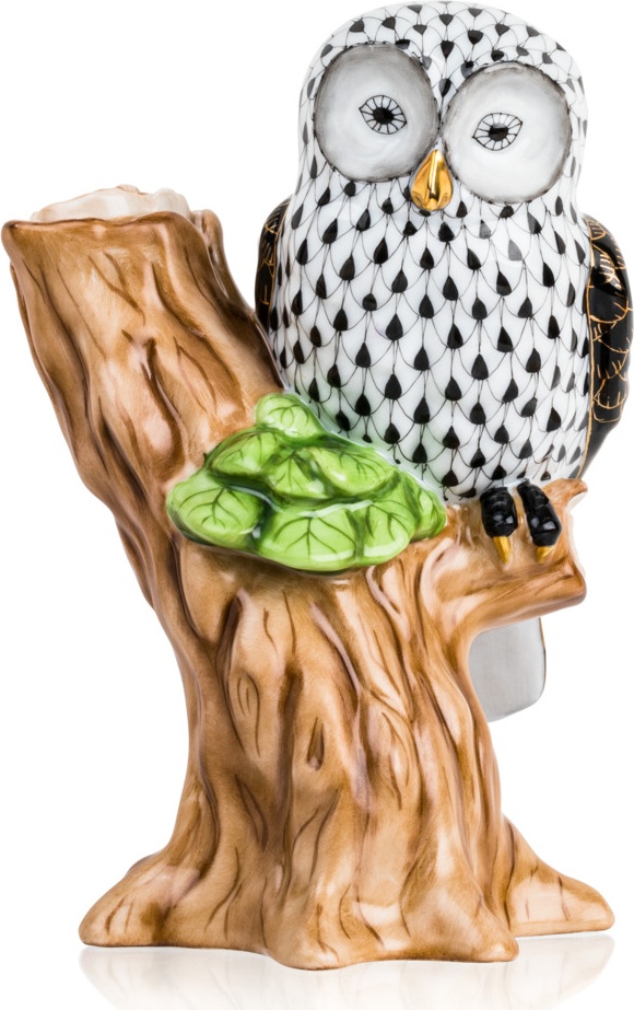 10647906 Herend Фигурка Herend "Сова на ветке" 14см Фарфор, Керамика 