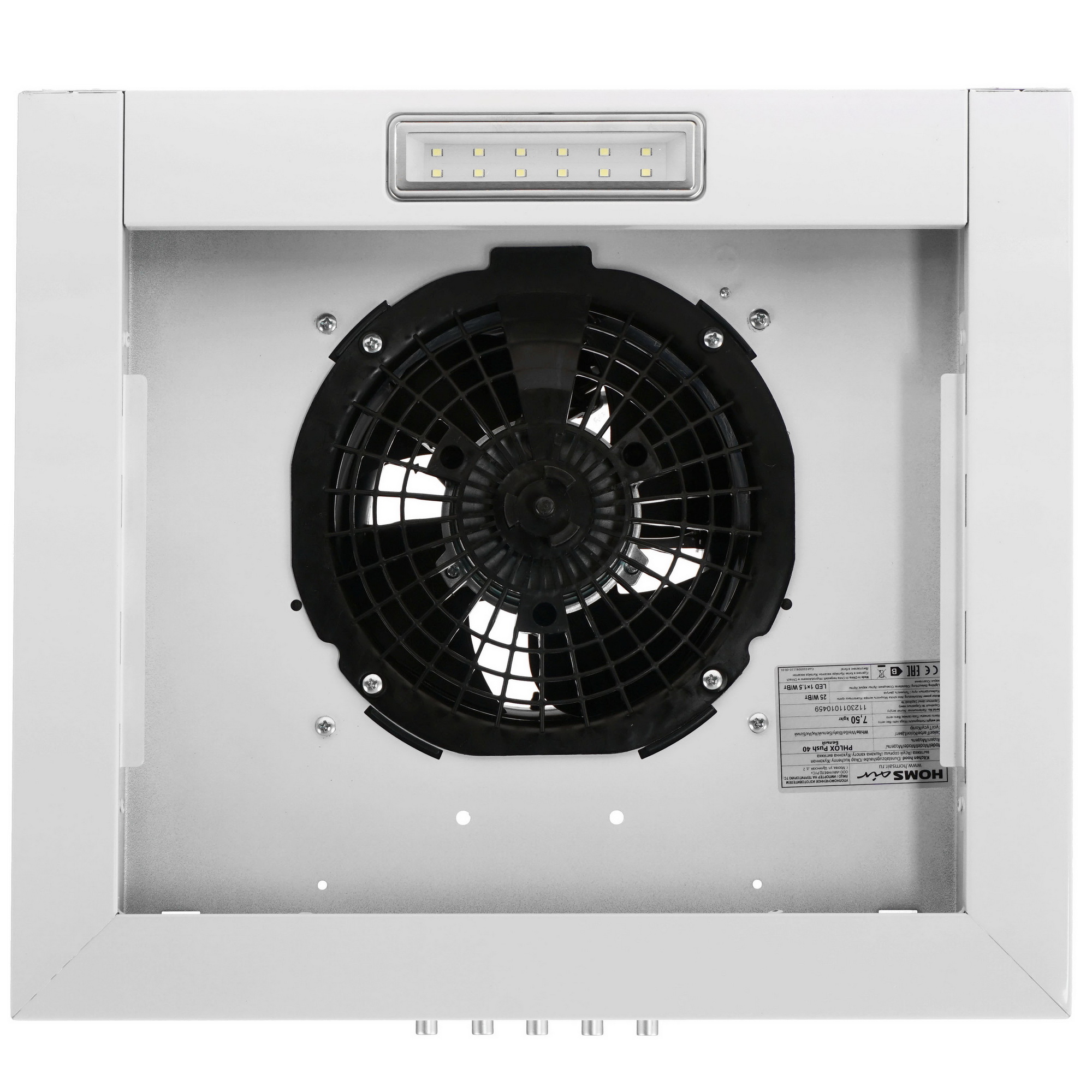 5349820 Вытяжка пристенная HOMSair PHLOX PUSH 40 белый STDN-0039792 - Вид №7