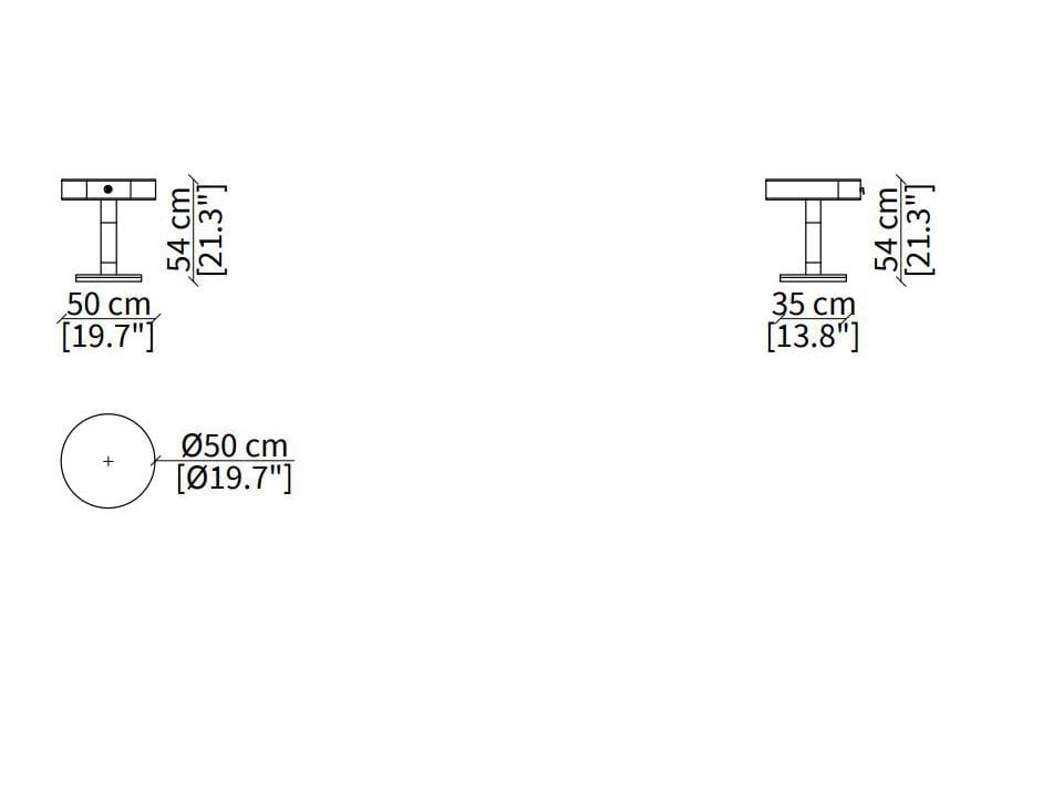 Круглая деревянная и кожаная прикроватная тумбочка Vittoria Frigerio Salis ARCH-00127564 - Вид №1
