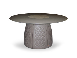 Круглый стол из МДФ с керамической вставкой