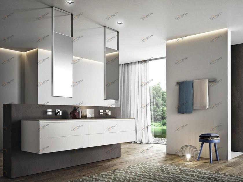 Ideagroup Полная мебель для ванной из ламината Cubik sun-id-1395291