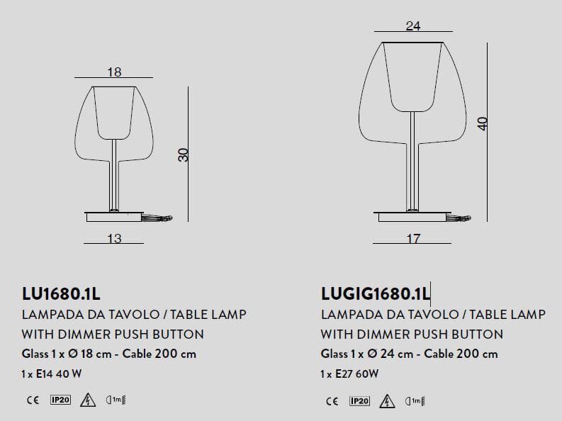 Настольная лампа из дутого стекла Cangini & Tucci Clos ARCH-00143037 - Вид №9