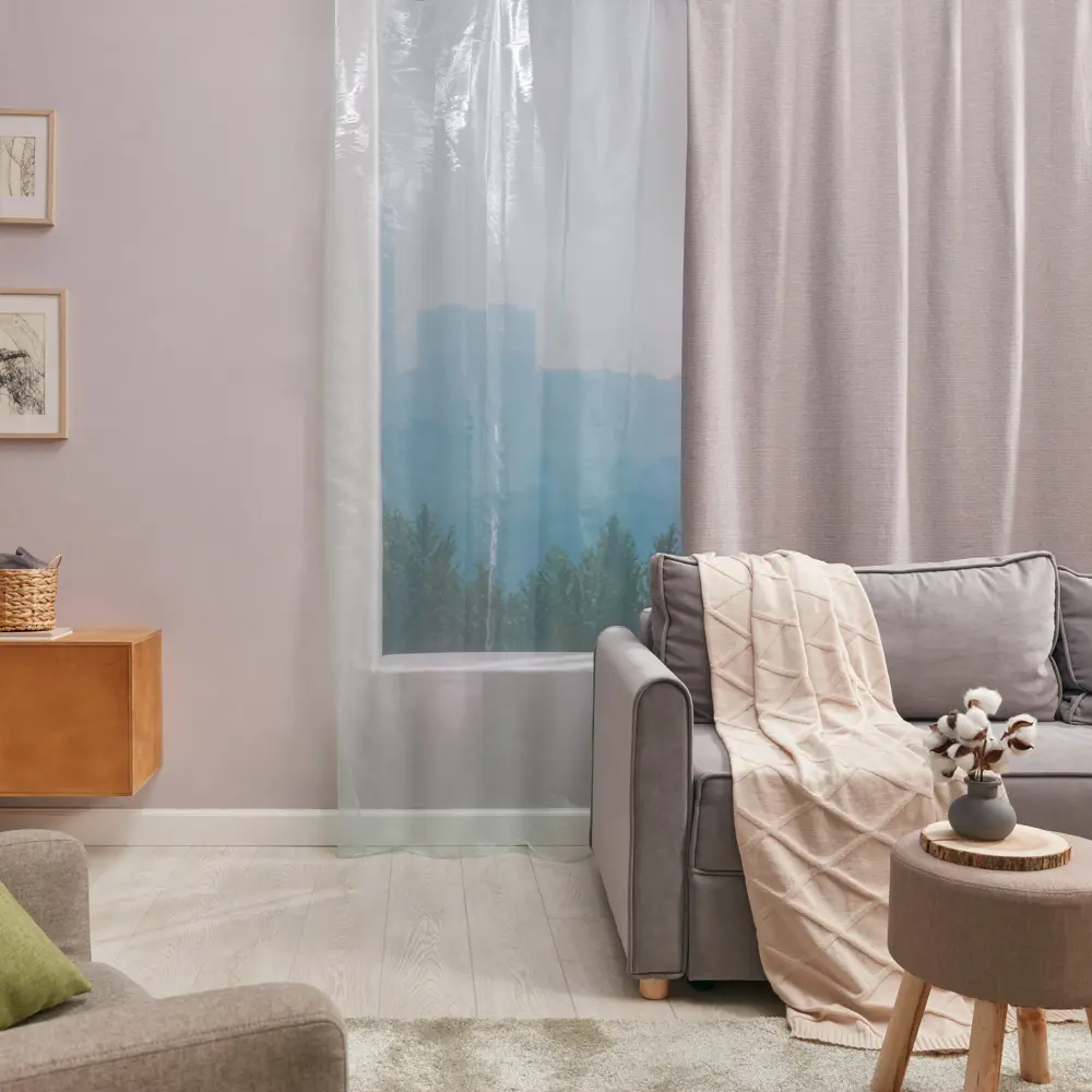 Santreyd Тюль на ленте органза голубой 140x260 см 82285190 STLM-0024089