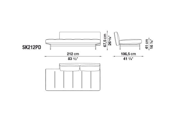 Кожаный диван с полуостровом B&B Italia SAKé ARCH-00023880 - Вид №12