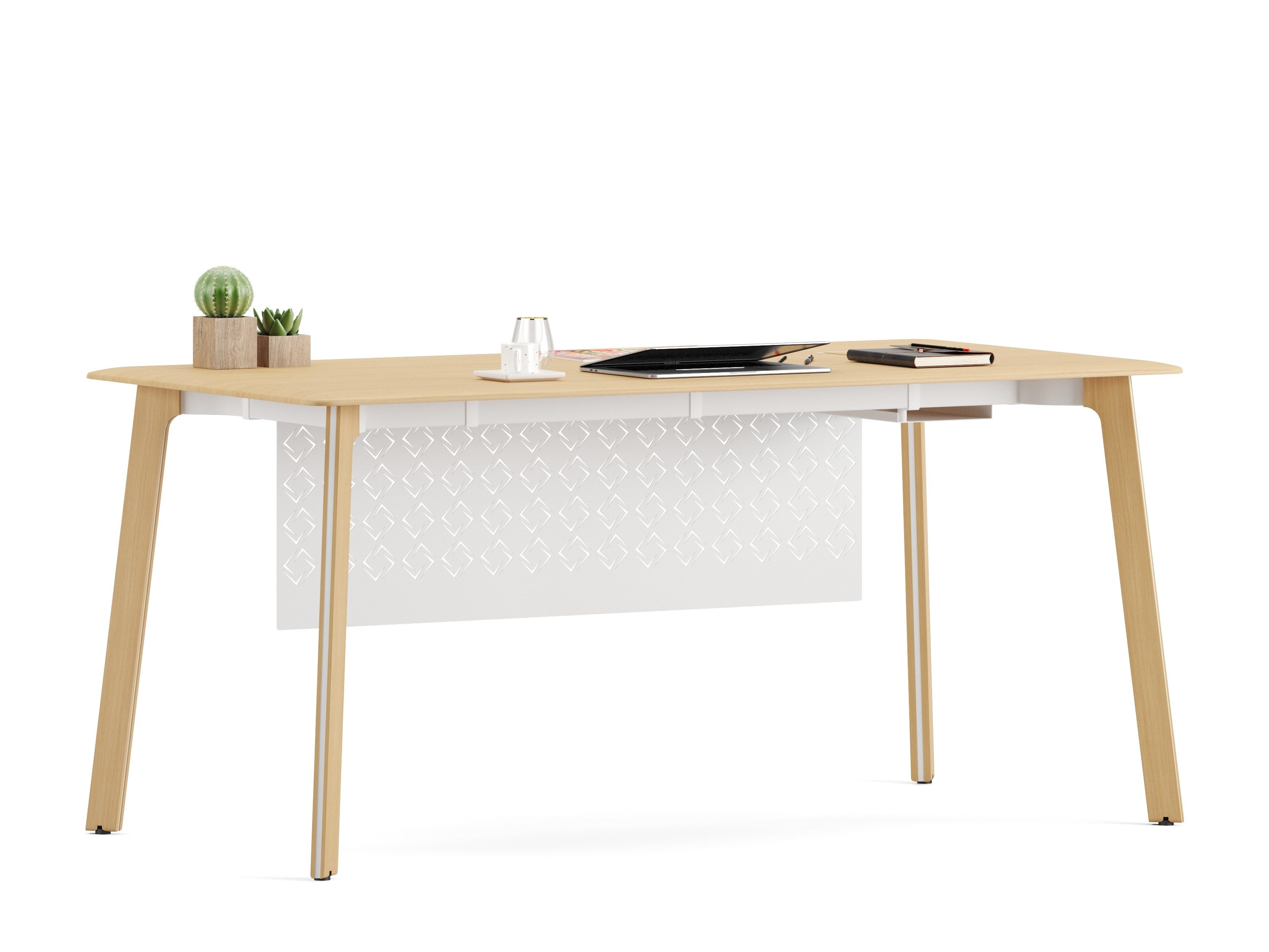 Деревянный прямоугольный рабочий стол с системой люверсов Ersa тощий ARCH-00142826