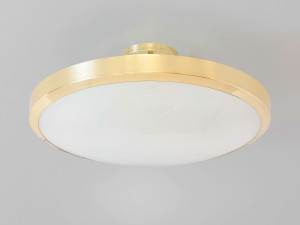 Потолочный светильник из латуни и муранского стекла