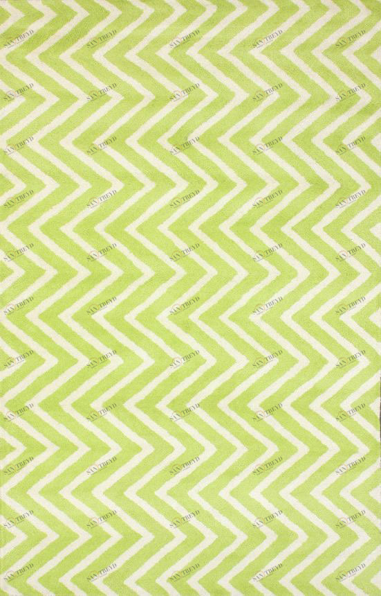 Ковер Zig Zag зелёный 160х230 DOLLY CAPRETS ДИЗАЙНЕРСКИЕ, ЗИГ ЗАГ 015207 Белый;зеленый 
