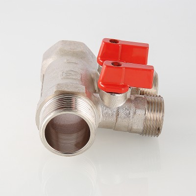 VTc.580.NE.0602 Коллектор с отсекающими кранами, под «евроконус» Valtec 1" x 2 вых., «евроконус»  - Вид №6