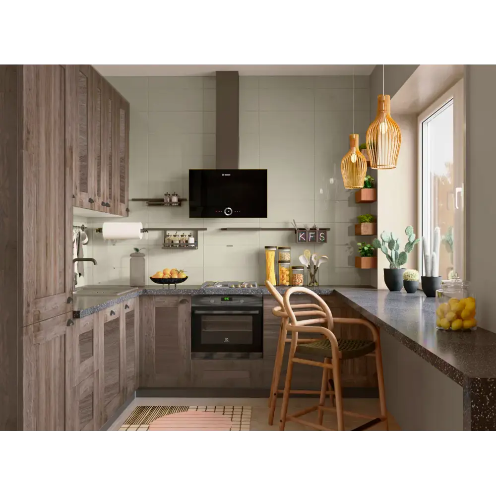 Фасад кухонный DELINIA ID Рошаль 39.7x76.5 см в цвете тёмное дерево 86881117 STLM-0879696 - Вид №10