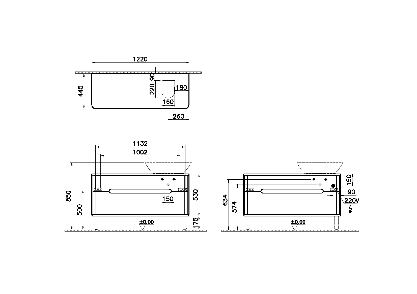 62377 Раковина Vitraglobal Sento - Вид №1