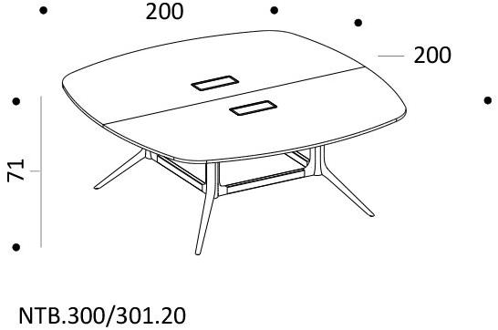 ICF Прямоугольный стол для совещаний, регулируемый по высоте, с системой управления кабелями Notable sun-id-1370700 - Вид №6