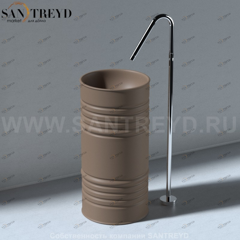 4742K88 Напольная раковина стоящая круглая Kerasan Artwork