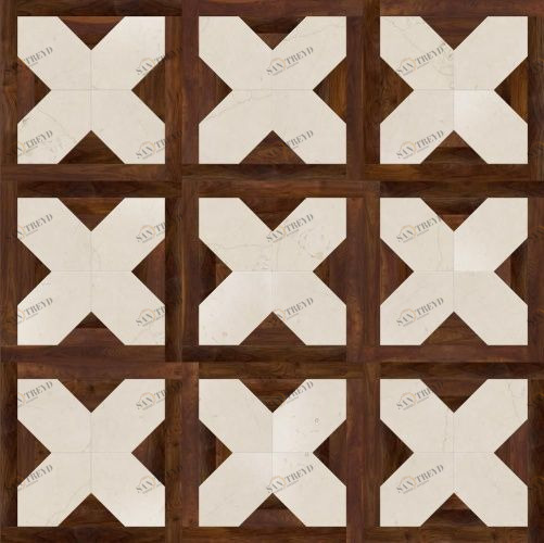 Художественный паркет Da Vinci Щитовой Со Вставкой Камня 26-007 Венге (Гладкая) 500х500 мм 26010007