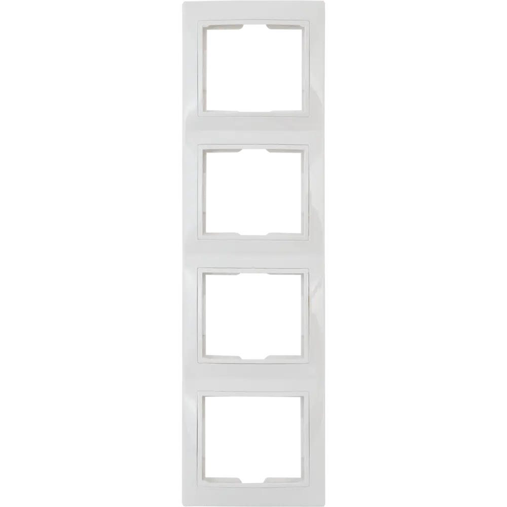 TDM ELECTRIC Рамка вертикальная для розеток и выключателей Таймыр белая 85591183 STLM-0064409